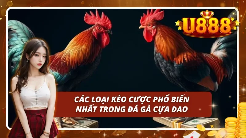 Các loại kèo cược đá gà phổ biến nhất khi tham gia tại U88