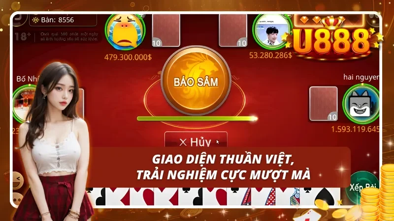Ưu điểm vượt trội của Tiến Lên U888 - Giao diện mượt mà